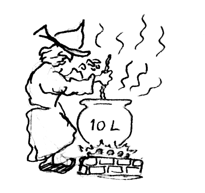 Hønsefødder, uglespyt, slangetænder, tudseblod og flere MegaJoule hældes i en gryde... Billede